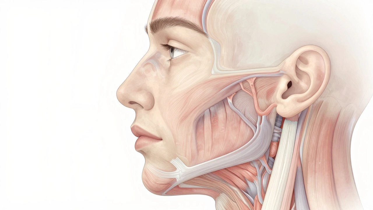 Анатомический профиль лица с акцентом на пропорции, кровоток и мышечный тонус, без инъекций и фильтров.