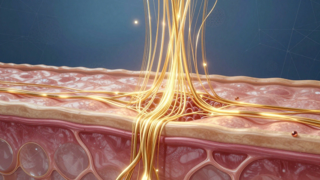 Восстановление кожи: новые коллагеновые волокна и улучшенный кровоток под обновленным эпидермисом.