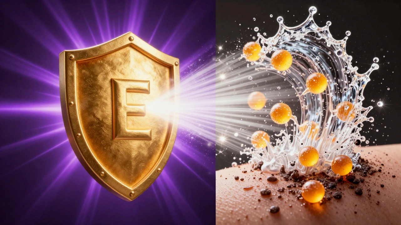 Абстрактное изображение защитного щита и очищающей волны, удаляющей пигментные пятна