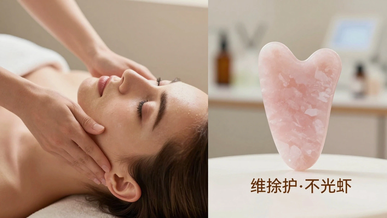 Массаж лица натуральным камнем Гуаша для сияния и здоровья кожи