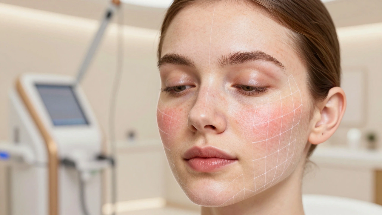 Процесс удаления пигментации и сосудов на лице с помощью лазера