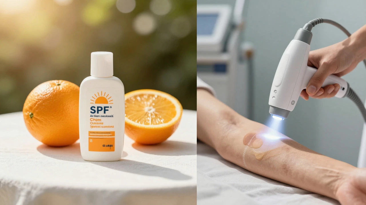 Сравнение домашнего ухода с SPF и лазерной терапии